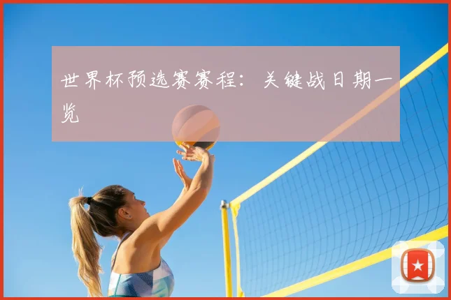 世界杯预选赛赛程：关键战日期一览