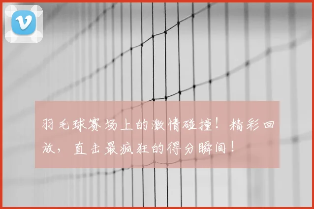 羽毛球赛场上的激情碰撞！精彩回放，直击最疯狂的得分瞬间！