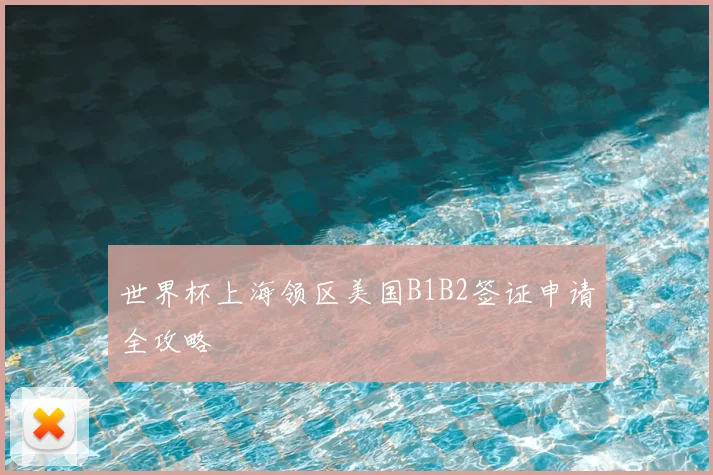 世界杯上海领区美国B1B2签证申请全攻略